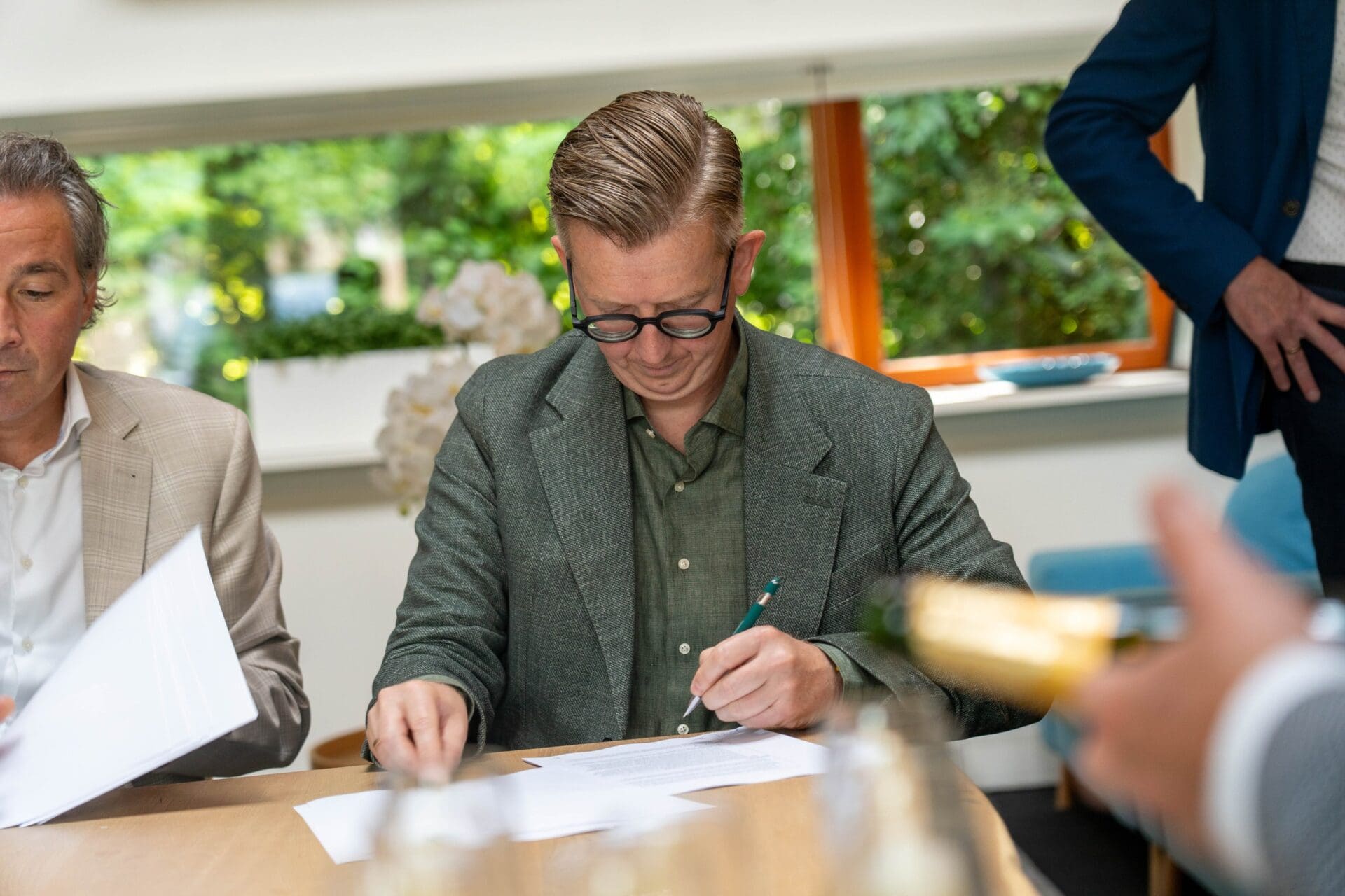 Ondertekening van de aansluiting bij telt